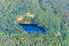 Aerial photograpy of Basalt quarry in Forst an der Weinstraße in the state Rhineland-Palatinate, Germany