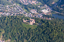 Aerial photograpy of Limburg Monastery in the district Grethen in Bad Dürkheim in the state Rhineland-Palatinate, Germany