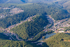 Limburg monastery ruins from the north in the district Grethen in Bad Dürkheim in the state Rhineland-Palatinate, Germany