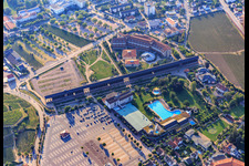Gradierbau Saline at Wurstmarktplatz in the district Pfeffingen in Bad Dürkheim in the state Rhineland-Palatinate, Germany