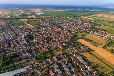 Village view from the north in Meckenheim in the state Rhineland-Palatinate, Germany