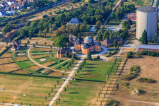 Oblique view of Hermitage Waghäusel in Waghäusel in the state Baden-Wuerttemberg, Germany