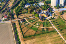 Hermitage Waghäusel in Waghäusel in the state Baden-Wuerttemberg, Germany seen from above