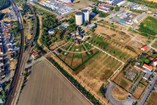 Bird's eye view of Hermitage Waghäusel in Waghäusel in the state Baden-Wuerttemberg, Germany