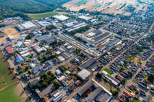 Commercial area in the district Kirrlach in Waghäusel in the state Baden-Wuerttemberg, Germany