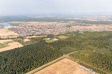 Aerial view of District Wiesental in Waghäusel in the state Baden-Wuerttemberg, Germany