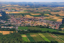 Village view from the east in Hördt in the state Rhineland-Palatinate, Germany