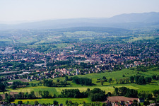 Aerial photograpy of Saverne, Monswiller from the north in Monswiller in the state Bas-Rhin, France