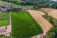 Corn maze at Seehof in Steinweiler in the state Rhineland-Palatinate, Germany