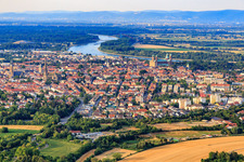 City view from the southwest in Speyer in the state Rhineland-Palatinate, Germany
