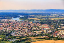 Aerial photograpy of City view from the southwest in Speyer in the state Rhineland-Palatinate, Germany
