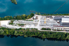 Mixed concrete and building materials factory in Rheinsheim in the state Baden-Wurttemberg, Germany
