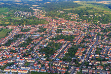 Overview of the town from the west in Weingarten in the state Baden-Wuerttemberg, Germany
