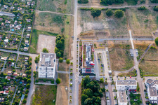 Aerial view of Technology Park Karlsruhe in the district Rintheim in Karlsruhe in the state Baden-Wuerttemberg, Germany