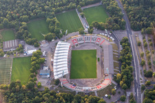 Football stadium Wildparkstadion of the football club KSC in Karlsruhe in the state Baden-Wurttemberg, Germany