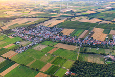 Village overview from the southeast in Freckenfeld in the state Rhineland-Palatinate, Germany
