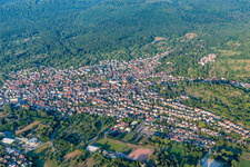Aerial view of Malsch in the state Baden-Wuerttemberg, Germany