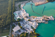 Gravel pit in the district Neumalsch in Malsch in the state Baden-Wuerttemberg, Germany