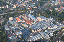 Building and production halls on the premises of Michelin Reifenwerke in Karlsruhe in the state Baden-Wurttemberg, Germany