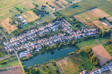 Bruchweg in the district Knielingen in Karlsruhe in the state Baden-Wuerttemberg, Germany