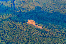 Asselstein from the west in Wernersberg in the state Rhineland-Palatinate, Germany