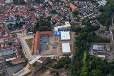 Paradeplatz with construction site at An Fronte Diez in Germersheim in the state Rhineland-Palatinate, Germany