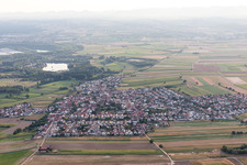 District Mechtersheim in Römerberg in the state Rhineland-Palatinate, Germany out of the air