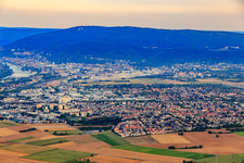 View of the town from the west in Eppelheim in the state Baden-Wuerttemberg, Germany