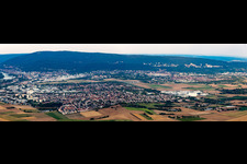 Panorama in Eppelheim in the state Baden-Wuerttemberg, Germany