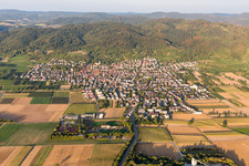 Town View of the streets and houses of the residential areas in Leutershausen in the state Baden-Wurttemberg, Germany
