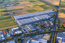 Industrial area with pfenning group in Heddesheim in the state Baden-Wuerttemberg, Germany