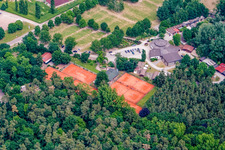 Aerial photograpy of Tennis Club Rülzheim in Rülzheim in the state Rhineland-Palatinate, Germany