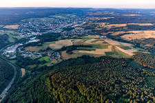 Town View of the streets and houses of the residential areas in Bad Koenig in the state Hesse, Germany