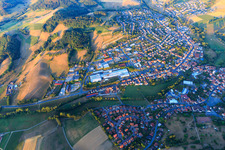 View of the town from the south in Reichelsheim in the state Hesse, Germany