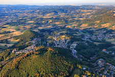 View of the town from the east in Reichelsheim in the state Hesse, Germany