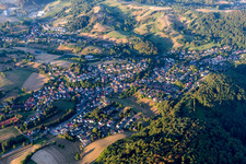 Oblique view of District Kirschhausen in Heppenheim in the state Hesse, Germany