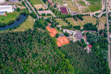 Tennis Club Rülzheim in Rülzheim in the state Rhineland-Palatinate, Germany from above