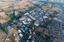 Industrial and commercial area with Unilever Germany GmbH plant Heppenheim in Heppenheim (Bergstrasse) in the state Hesse, Germany