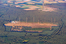 IBB International Broadcasting Bureau Transmitter Station Lampertheim for relaying US radio in the district Neuschloß in Lampertheim in the state Hesse, Germany
