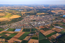 City view from the northeast in Lampertheim in the state Hesse, Germany