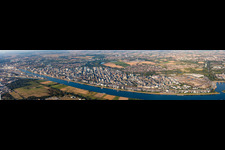 Panorama in the district BASF in Ludwigshafen am Rhein in the state Rhineland-Palatinate, Germany