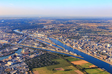 District BASF in Ludwigshafen am Rhein in the state Rhineland-Palatinate, Germany seen from a drone