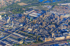 District BASF in Ludwigshafen am Rhein in the state Rhineland-Palatinate, Germany out of the air