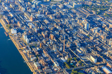 Aerial view of District BASF in Ludwigshafen am Rhein in the state Rhineland-Palatinate, Germany