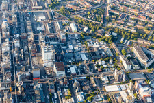 District BASF in Ludwigshafen am Rhein in the state Rhineland-Palatinate, Germany from a drone