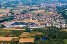 City area with outside districts and inner city area in Offenbach an der Queich in the state Rhineland-Palatinate, Germany