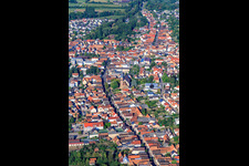 And main street from the east in Herxheim bei Landau in the state Rhineland-Palatinate, Germany
