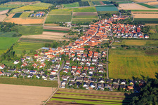 Village view from the northeast in Erlenbach bei Kandel in the state Rhineland-Palatinate, Germany
