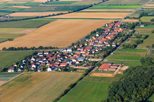 Village view from the northeast in the district Minderslachen in Kandel in the state Rhineland-Palatinate, Germany