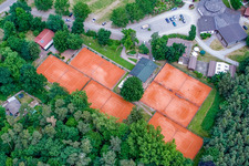 Bird's eye view of Tennis Club Rülzheim in Rülzheim in the state Rhineland-Palatinate, Germany